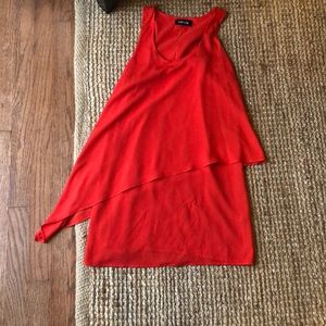 Red racer back dress